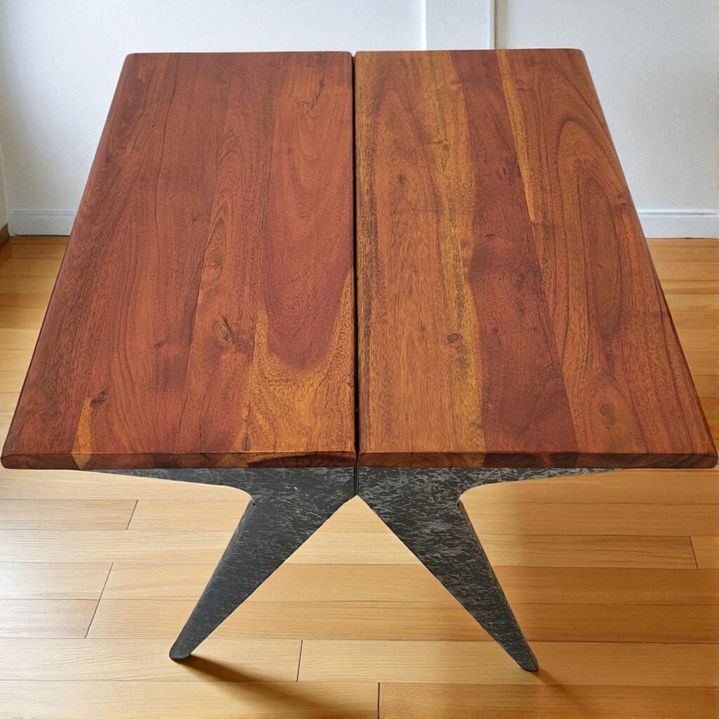 7003-7004 Metal Idustrial Mangowood Side #Table