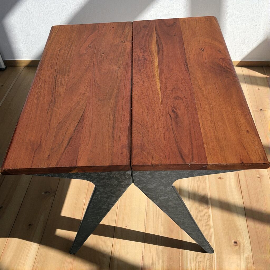 7003-7004 Metal Idustrial Mangowood Side #Table
