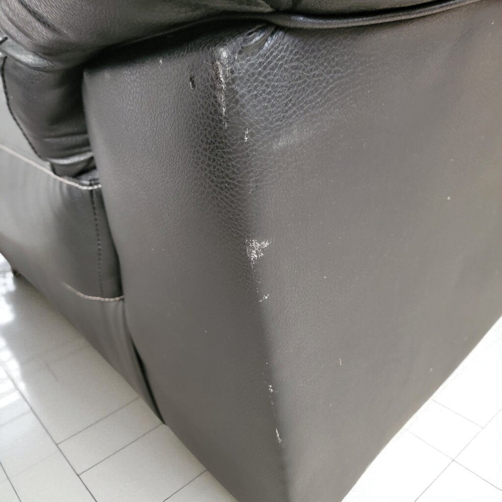 7027-7028 Oversized Contemporary Black Vegan Leather #Armchair Furniture