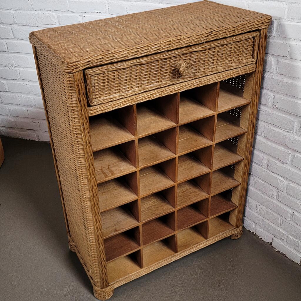 7060 Wicker Wine #Rack with Drawer Furniture