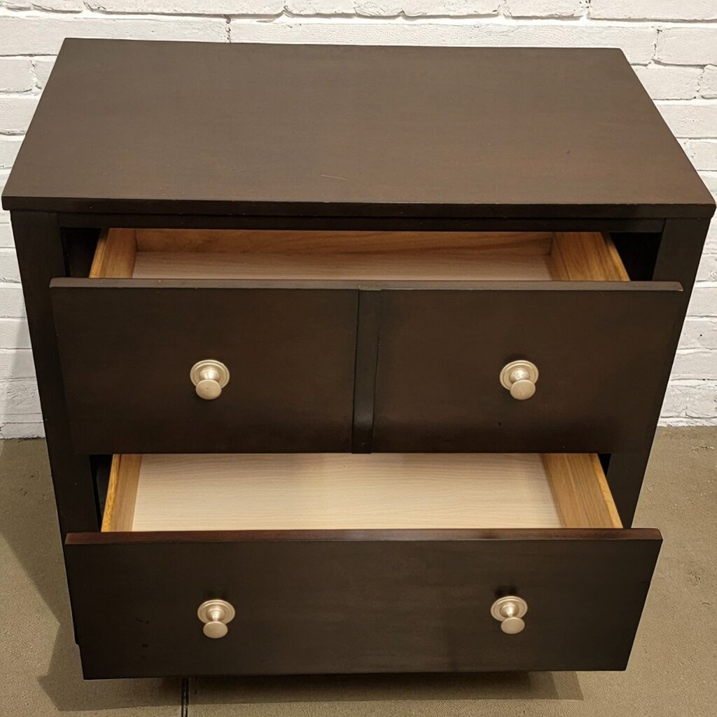 7084 Contemporary 2 Drawer Espresso Nightstand