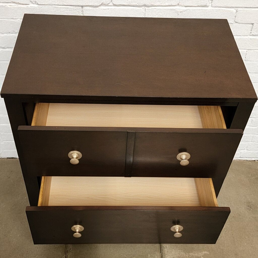 7084 Contemporary 2 Drawer Espresso Nightstand