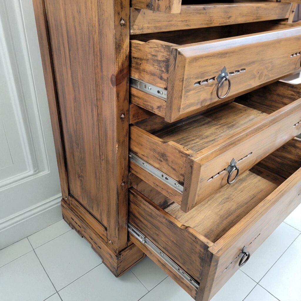 7109 Southwest Mexico Style Rustic Corner Armoire