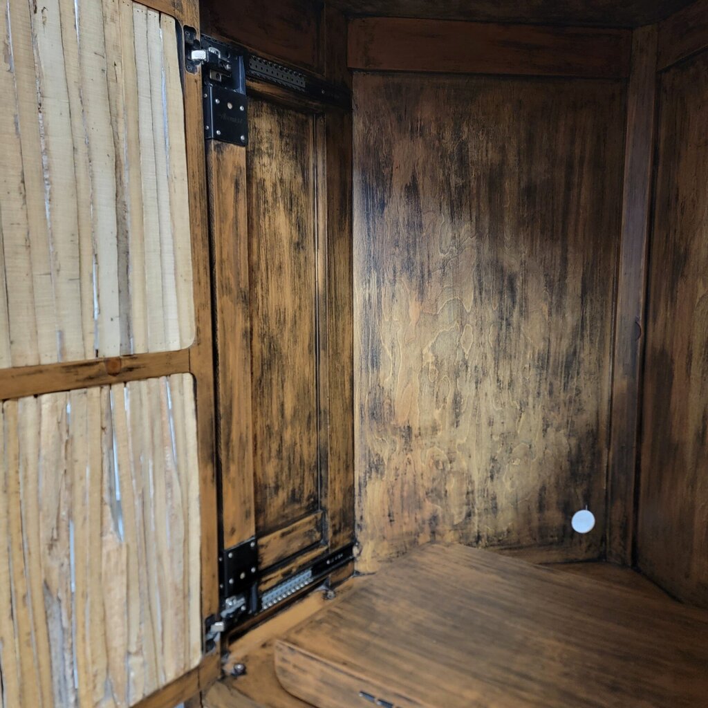 7109 Southwest Mexico Style Rustic Corner Armoire