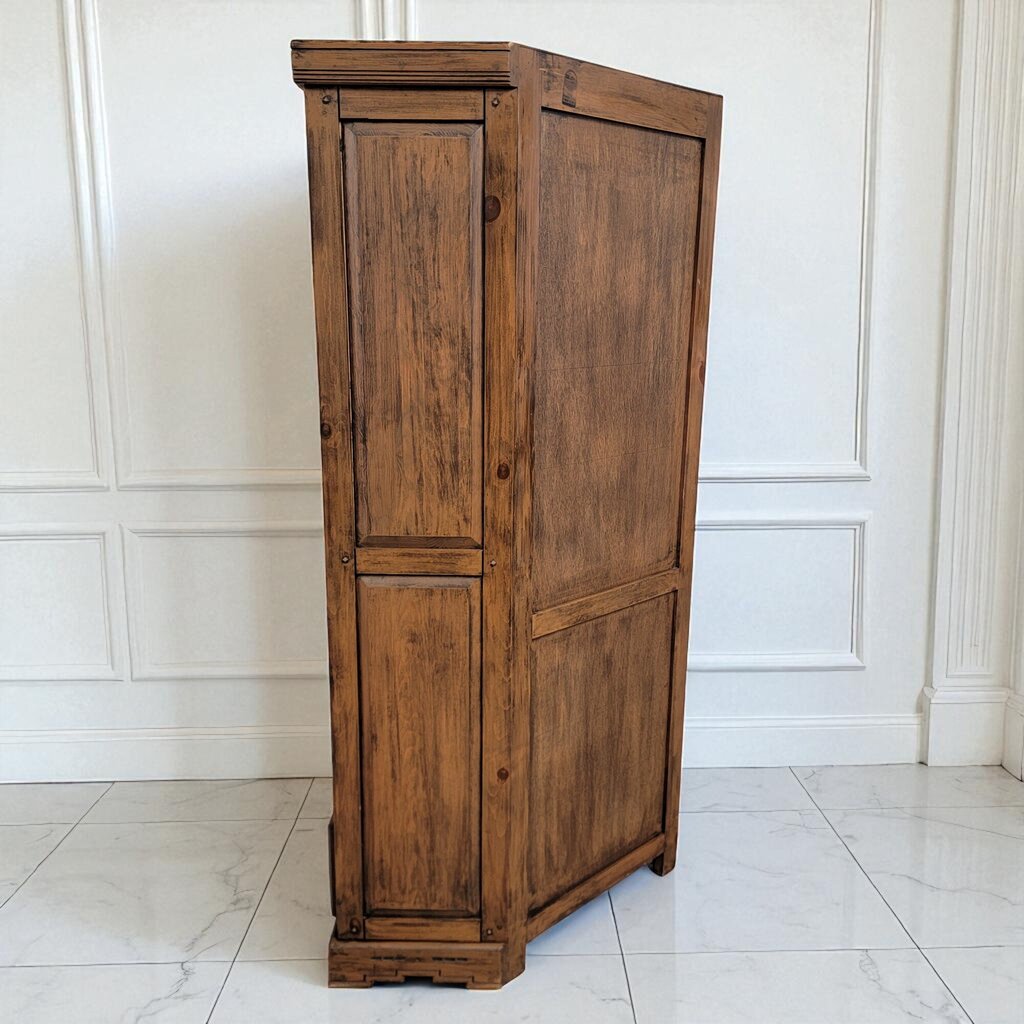 7109 Southwest Mexico Style Rustic Corner Armoire