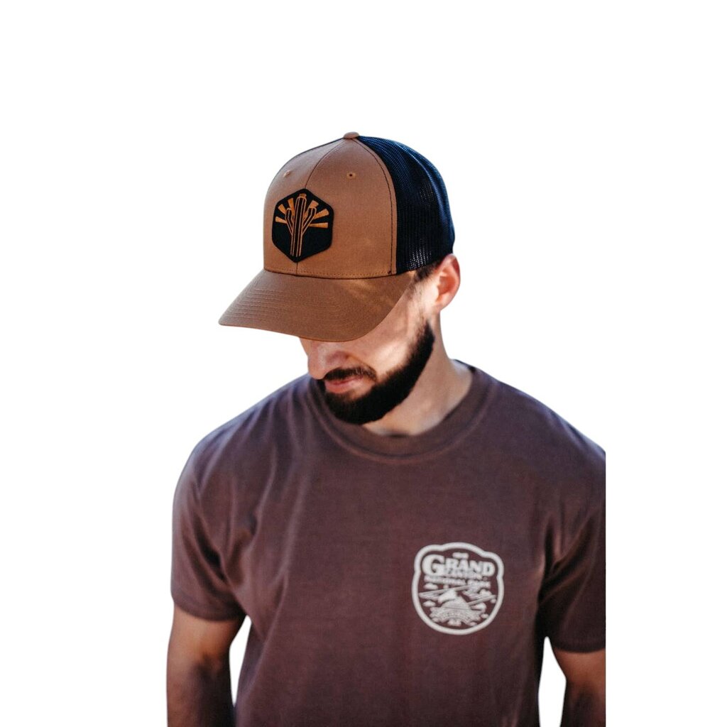 Copper Sentinel Curved Trucker- Copper/ Black
