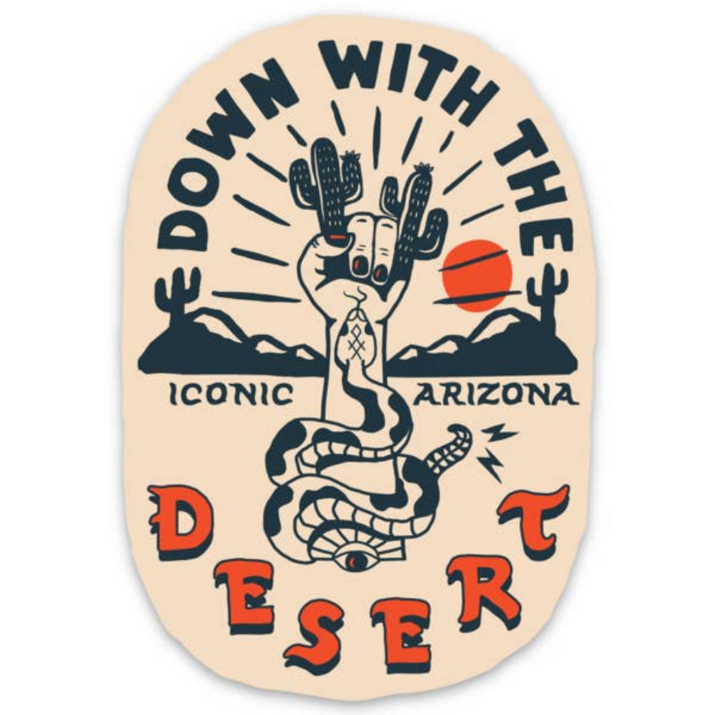 Iconic Arizona - Down With the Desert Sticker New * Stationary | Journals | Stickers | Writing | Paper