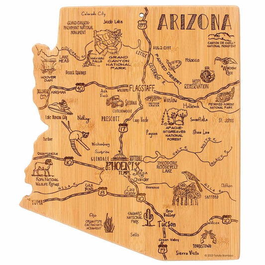Destination Arizona State-Shaped Serving & Cutting Board New * Regional | Gift