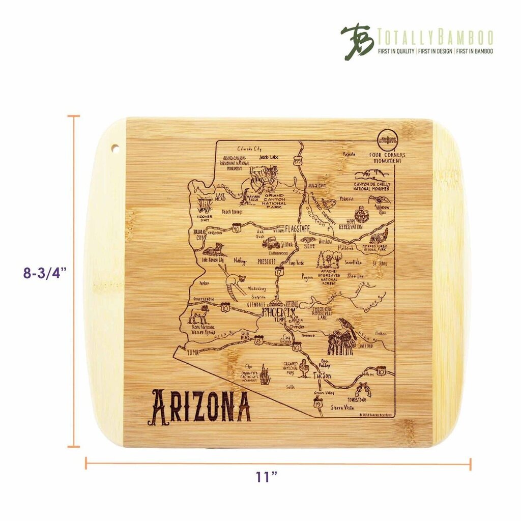 A Slice of Life Arizona Cutting Board * Regional