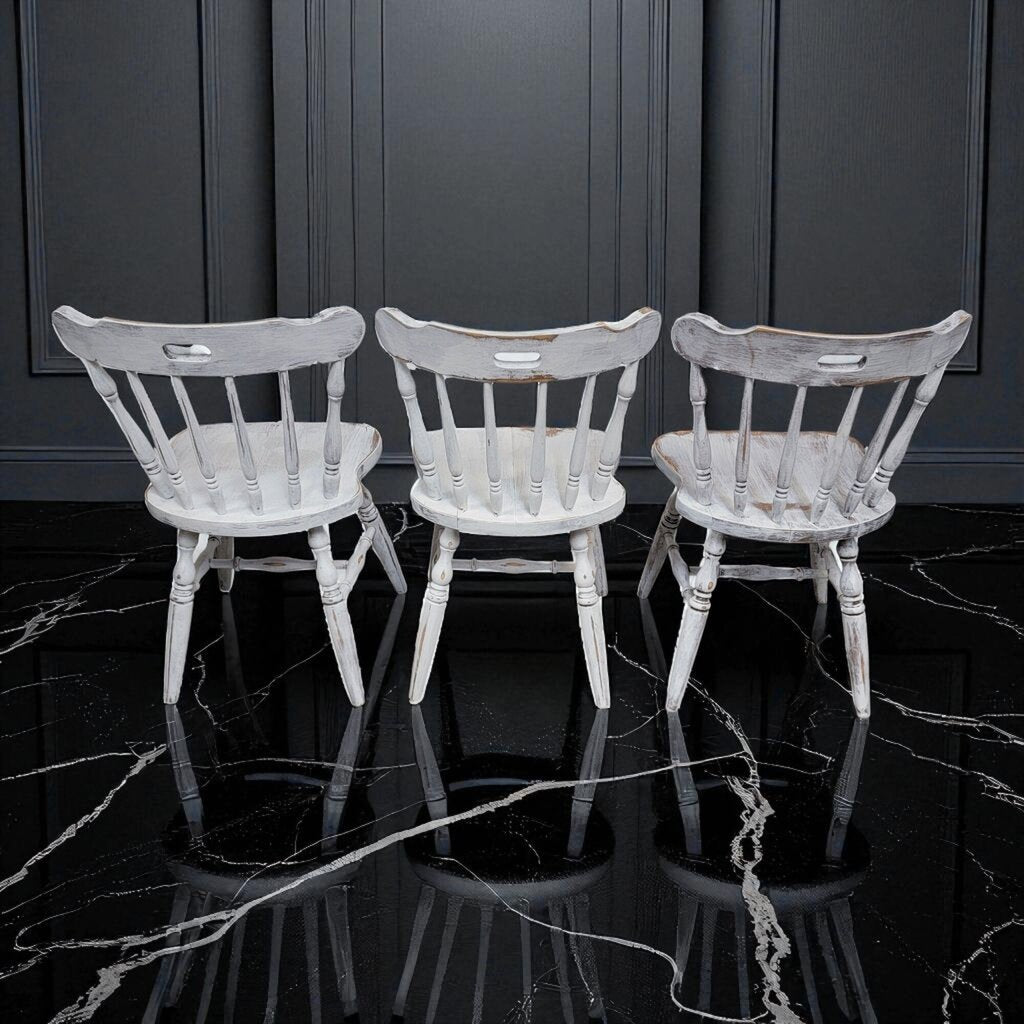 7206-7207 Shabby White Early American Dining #Chair ~ Furniture