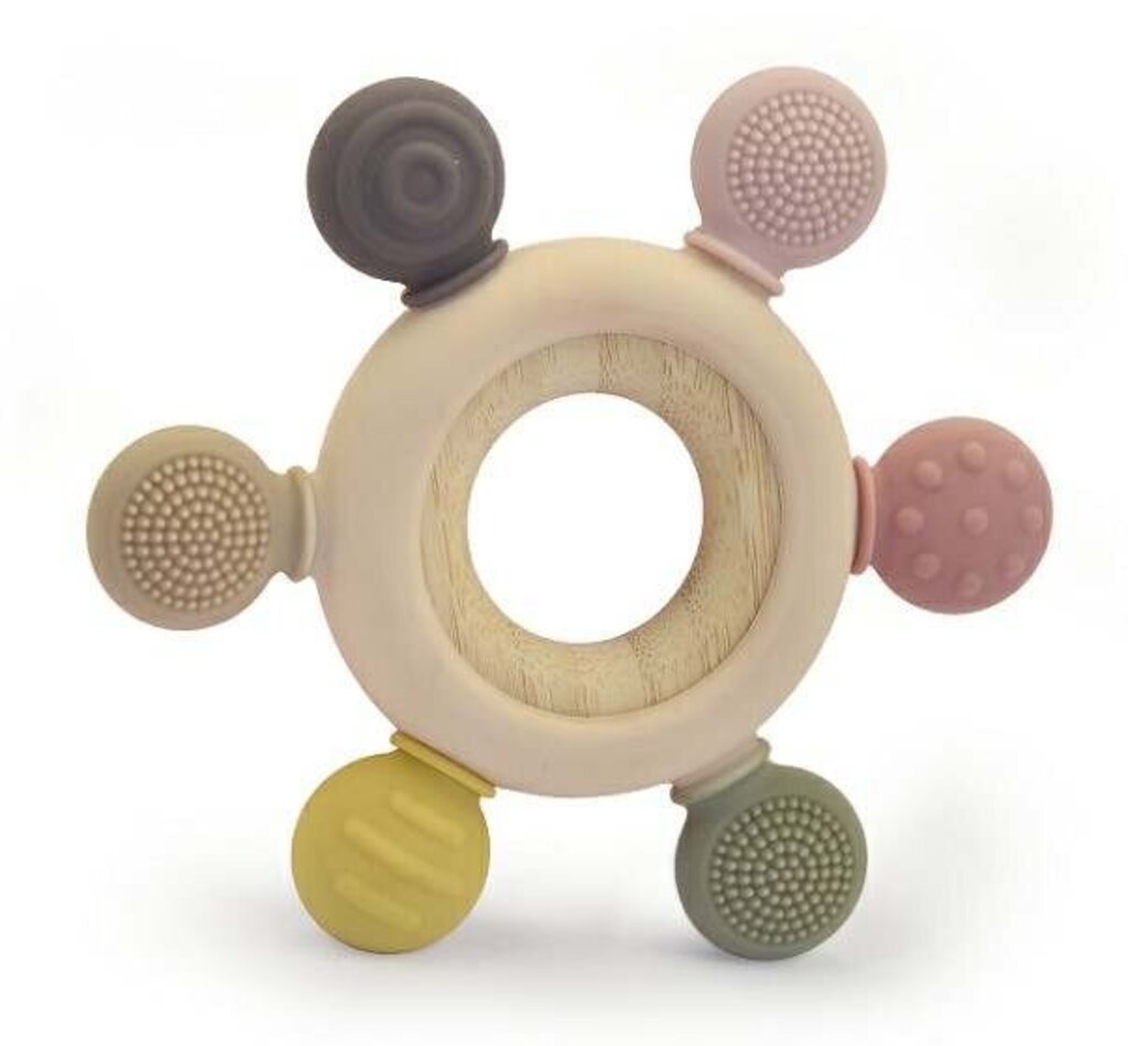 Silicone Wood Teether | Neutral Neutral New * Children's