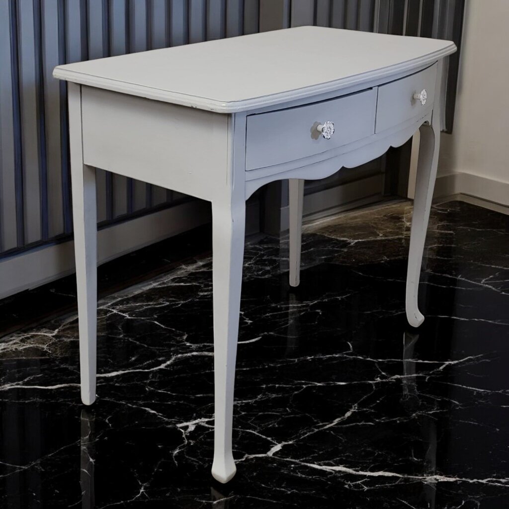 7309 Vintage Grey Queen Anne Writing #Desk-Vanity ~ Furniture