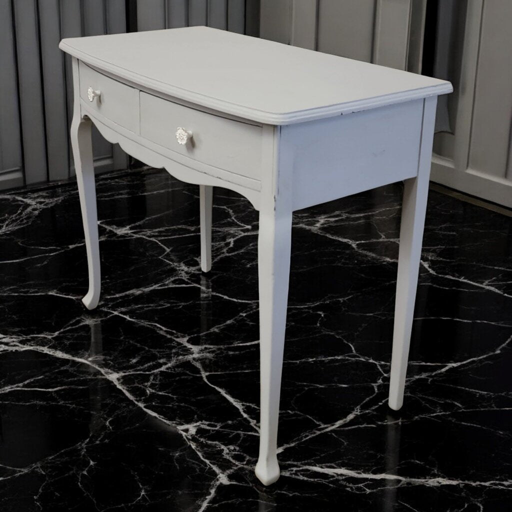 7309 Vintage Grey Queen Anne Writing #Desk-Vanity ~ Furniture