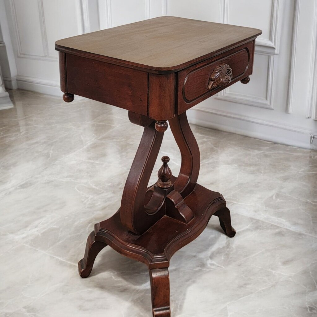 7321 Antique Chippendale Side #Table with Drawer ~ Furniture