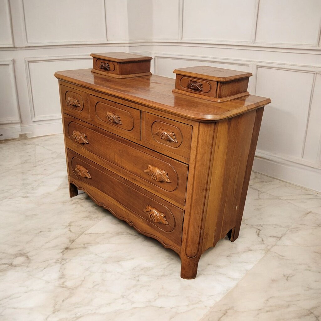 7341 Antique 7 Drawer Walnut #Dresser ~ Furniture