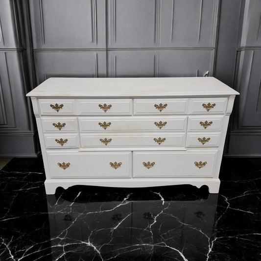 7342 7 Drawer Off White Colonial Style #Dresser Used ~ Furniture