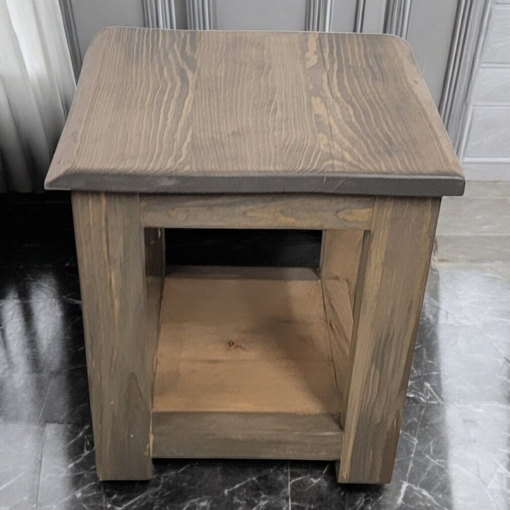 7345 Handcrafted Solid Wood Rustic End #Table Used ~ Furniture