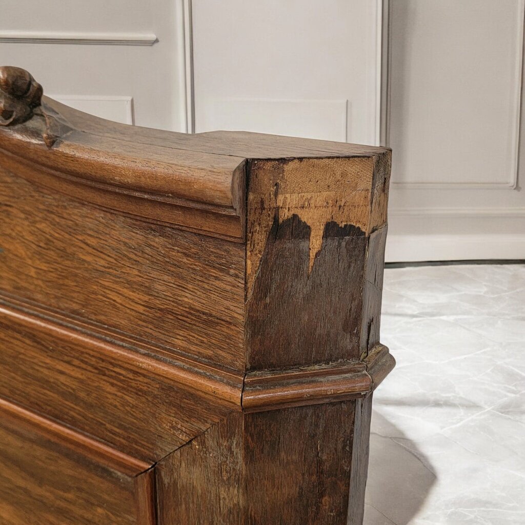 7352- 7353 Ornate Antique Italian Painted Carved #Headboard and Footboard ~ Furniture