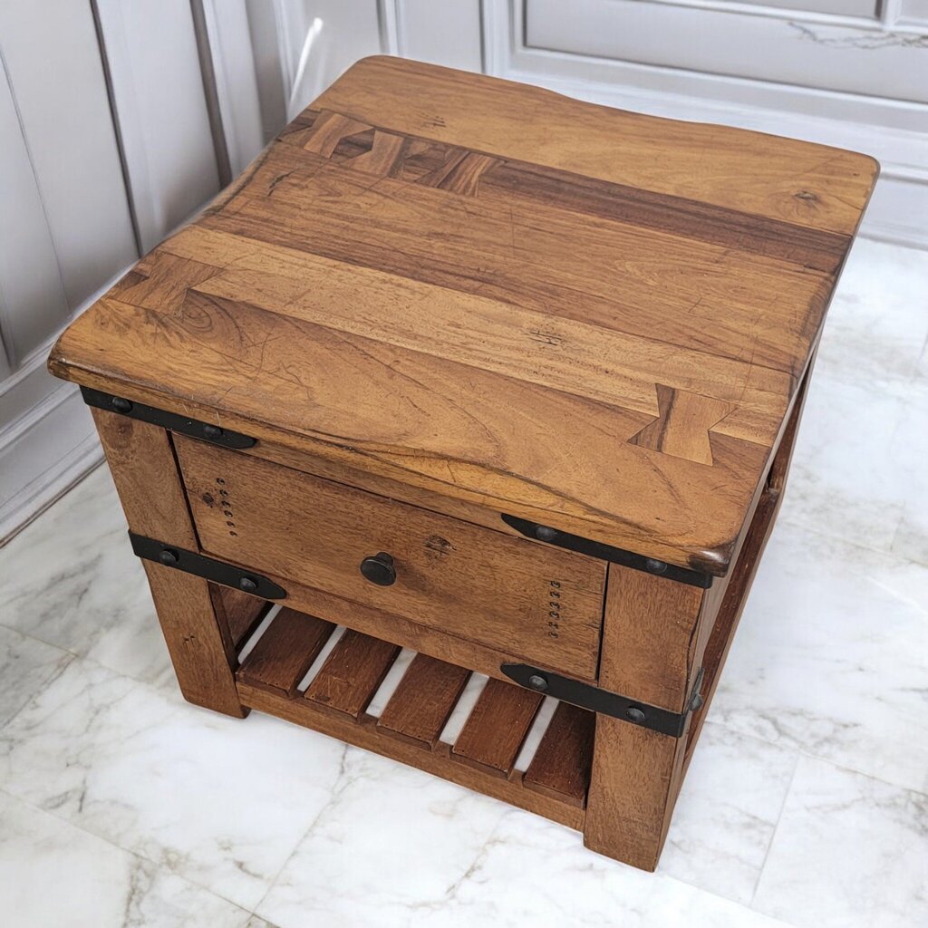 7354 Rustic End Table with Drawer ~ Furniture