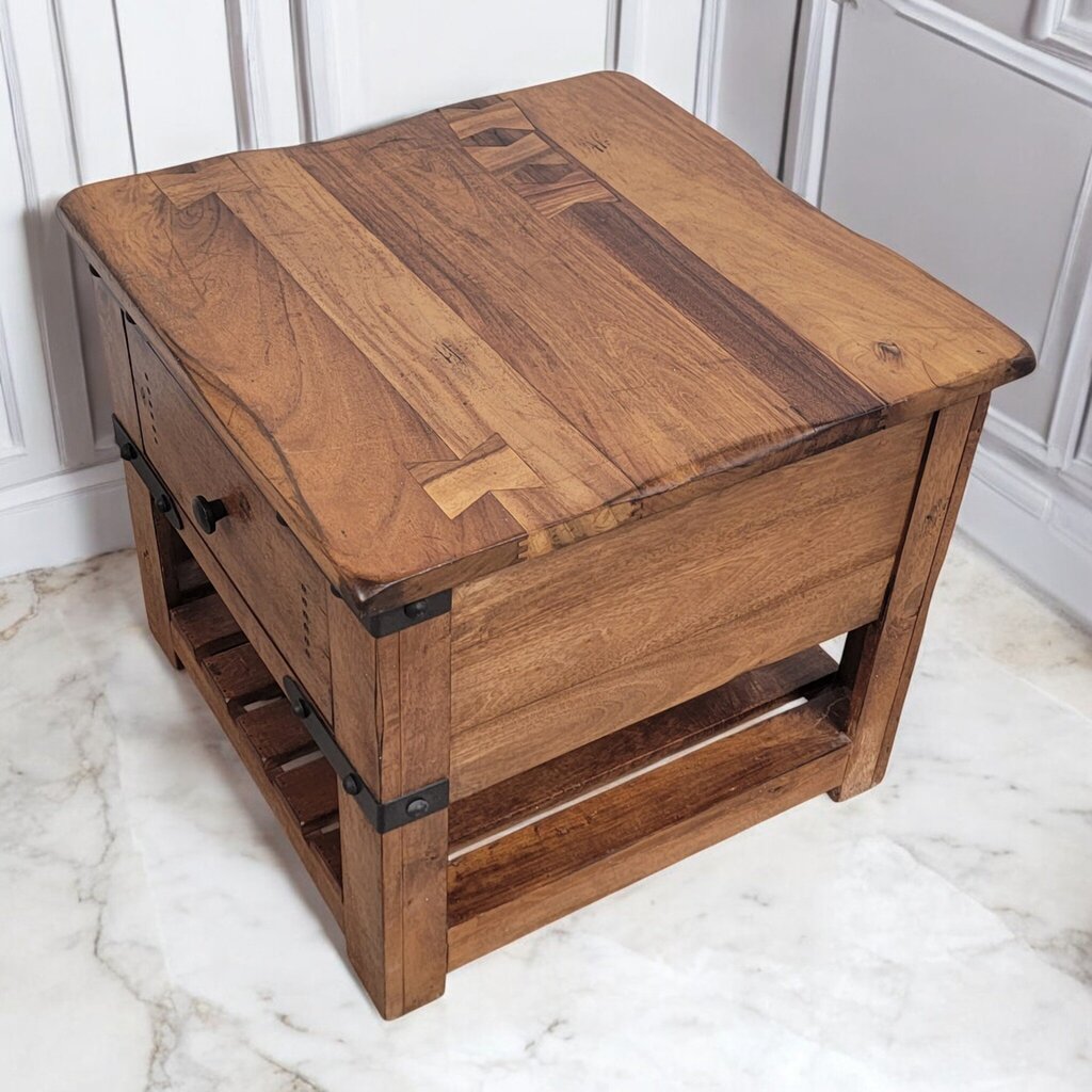 7354 Rustic End Table with Drawer ~ Furniture