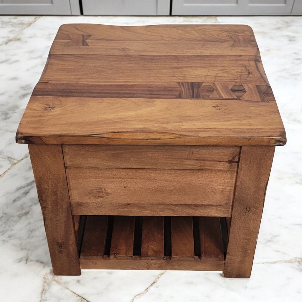 7354 Rustic End Table with Drawer ~ Furniture