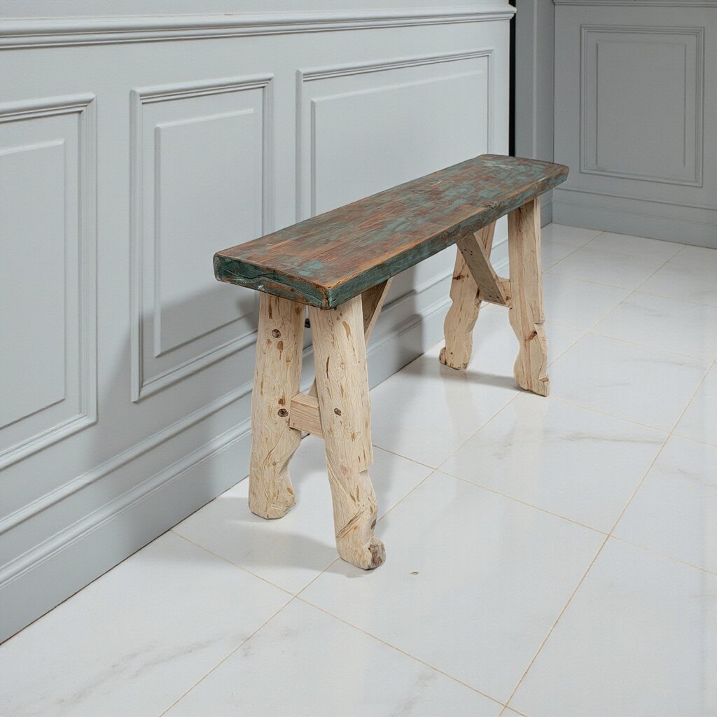 7386 Rustic Mexican Handpainted Console Table ~ Furniture