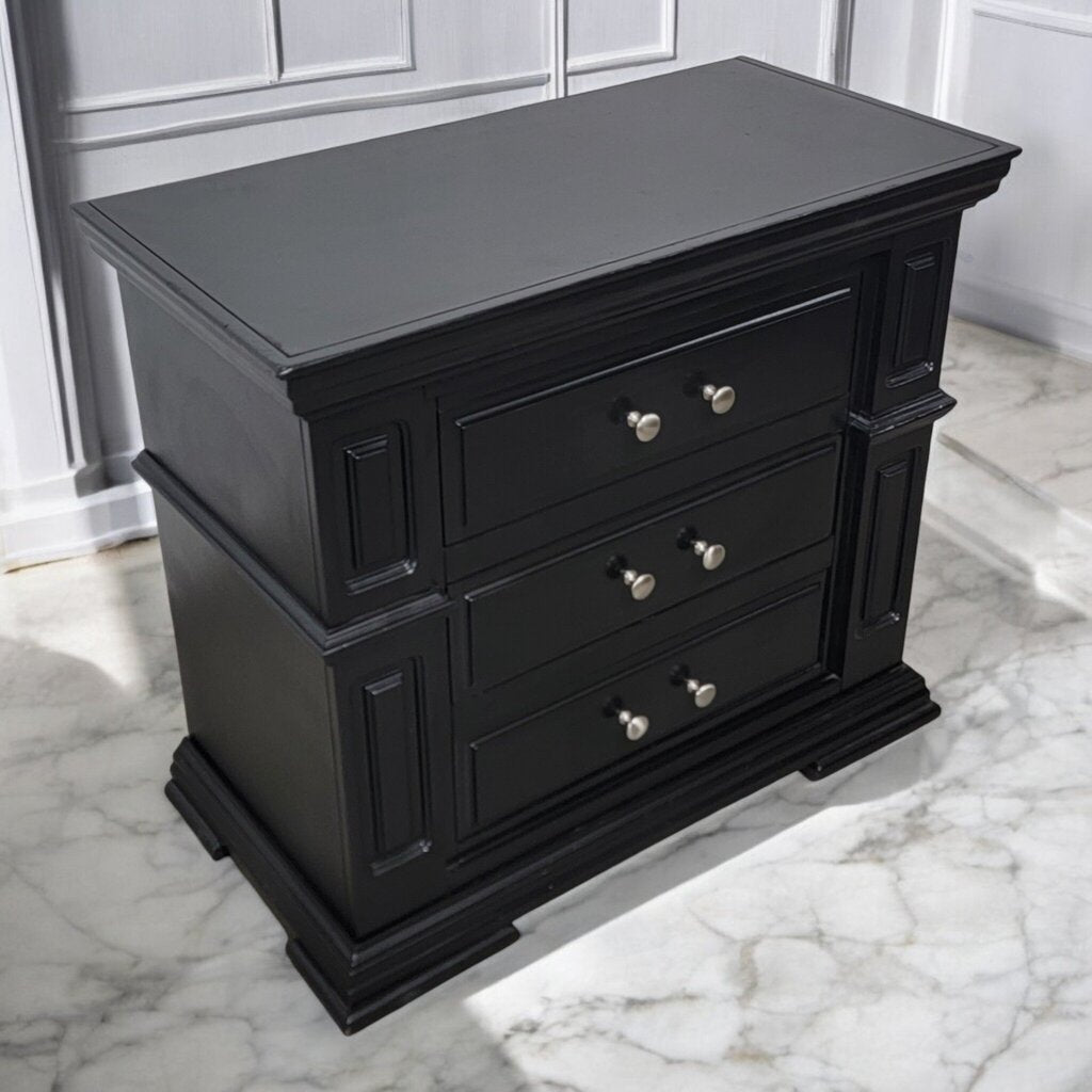 7403 Black Traditional 3 Drawer #Chest