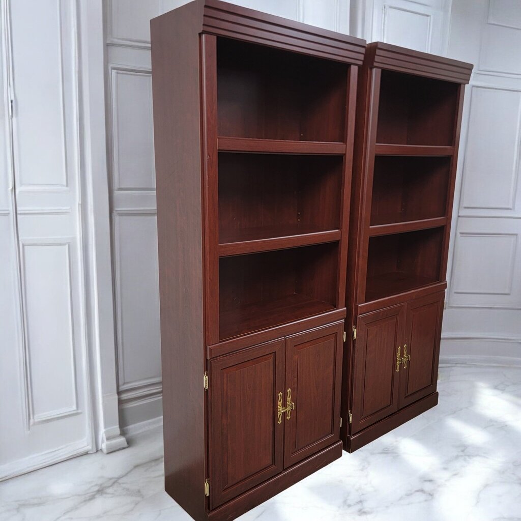 7416-7417 Cherry Stained Cabinet #Bookshelf ~ Furniture