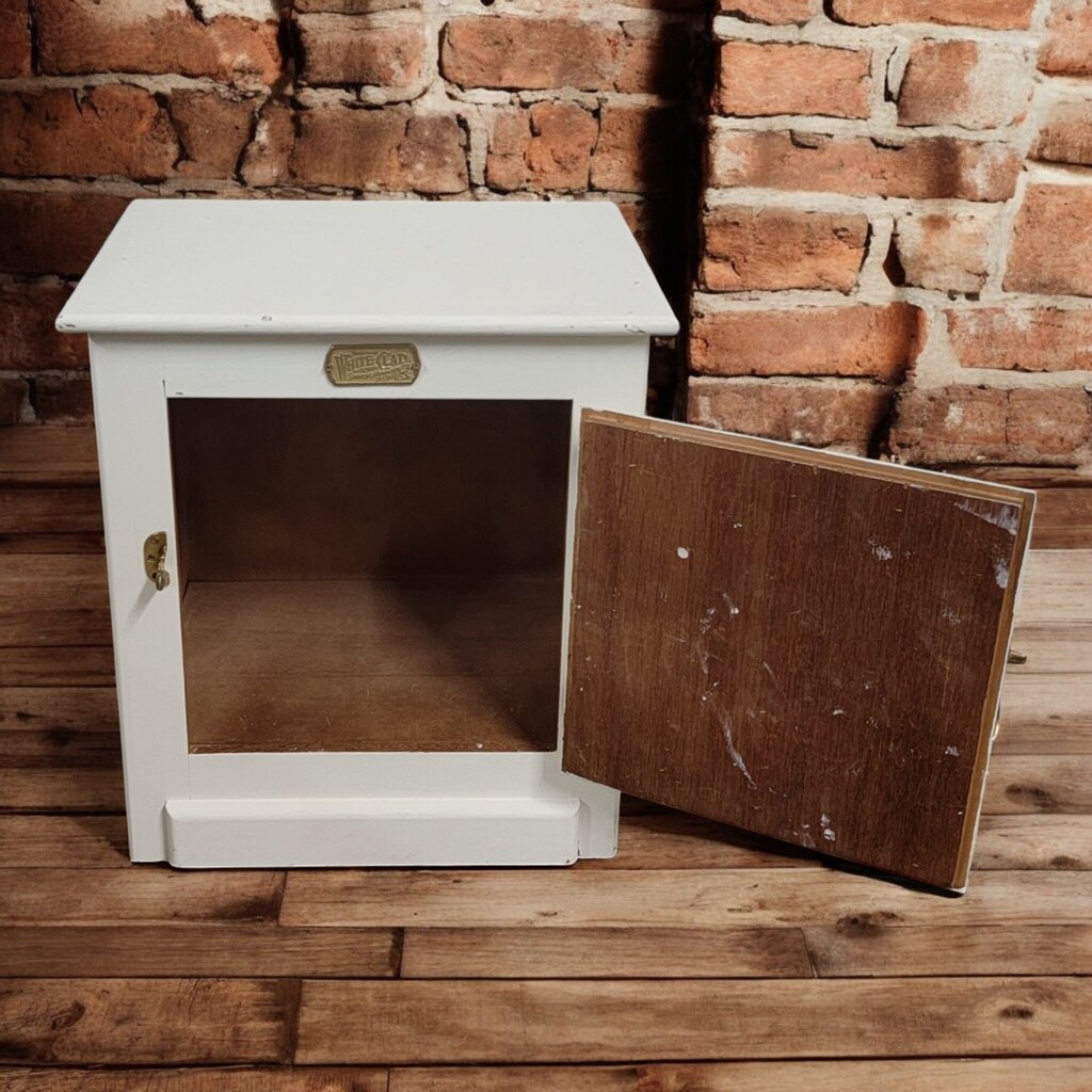 7509 White Clad Ice Box Side Table