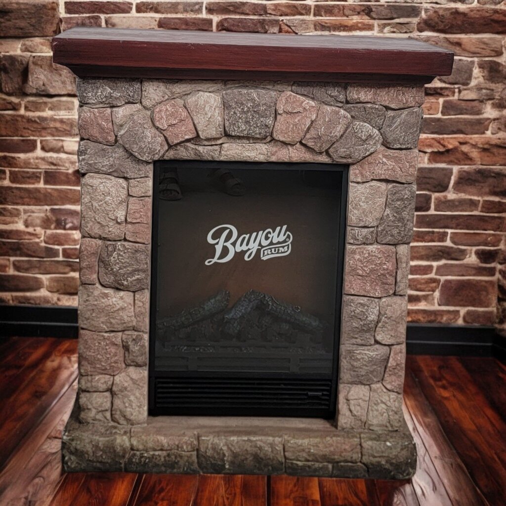 7511 Wood and Cobble Stone Electric #Fireplace