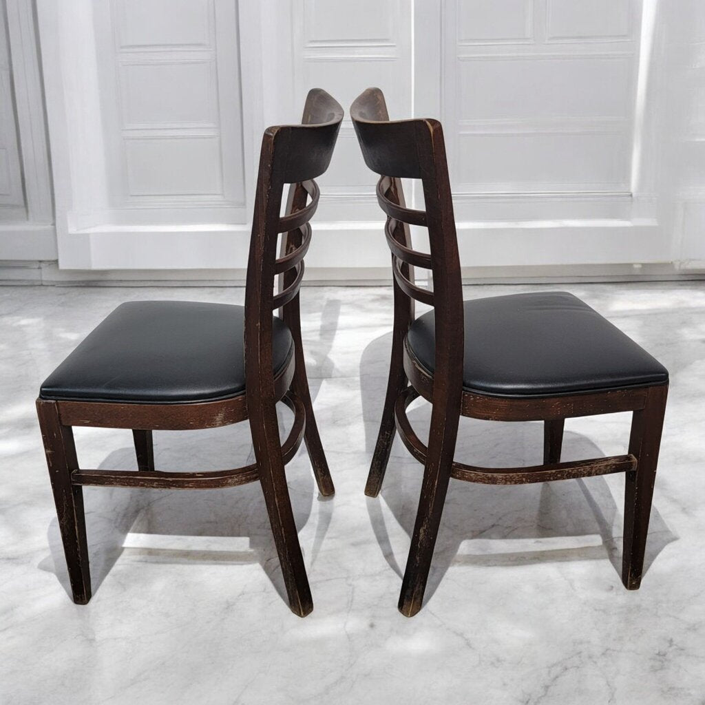 7514 Upholstered Wood Ladder Back Side #Chair