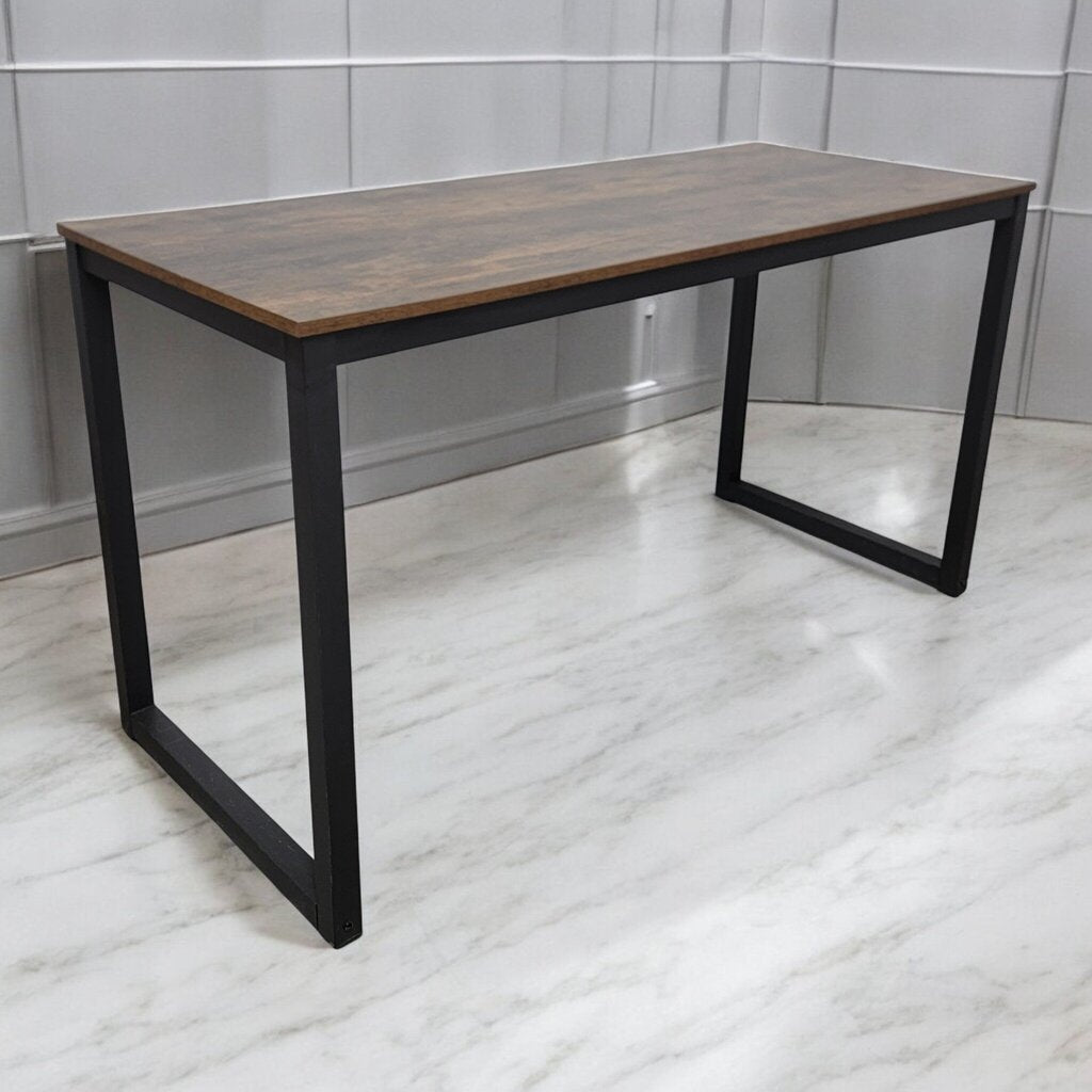7538 Industrial Wood and Metal Dining Table