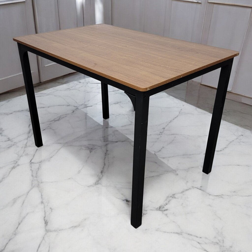 7559 Woodgrain and Metal Dining #Table