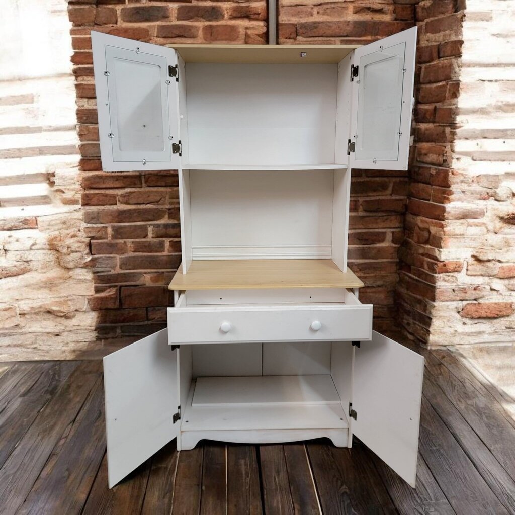 7712 White and Blonde Wood #Hutch
