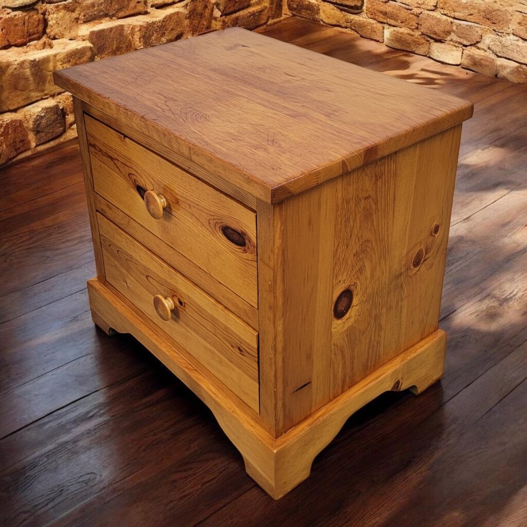 7725 Country Pine 2 Drawer Nightstand
