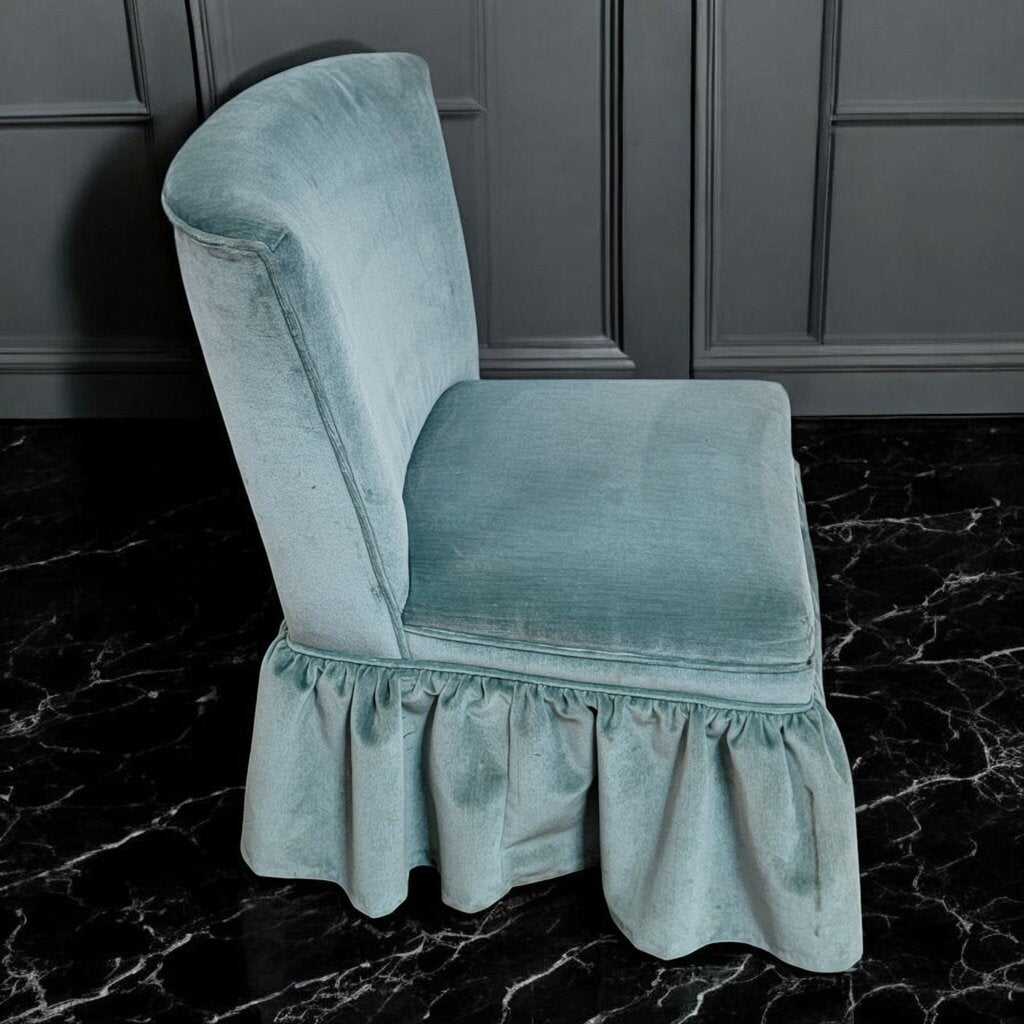 7727 Mint Green Skirted Side Chair