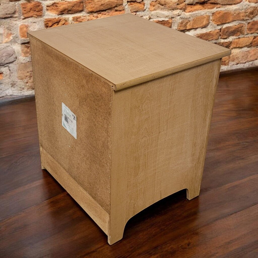 7728 Blonde Wood 2 Drawer Nightstand