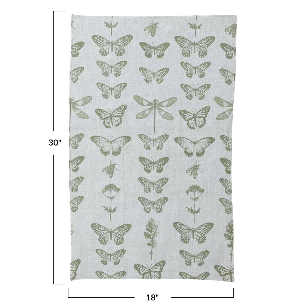 Printed Recycled Microfiber Tea Towel | Moths * Home