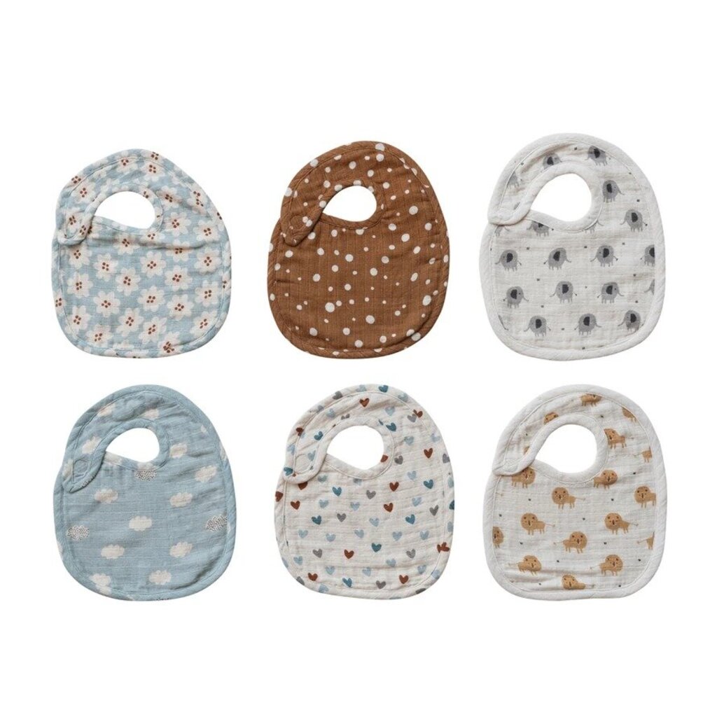 Cotton Double Cloth Printed Baby Bib 12"L x 10"W New * Children's
