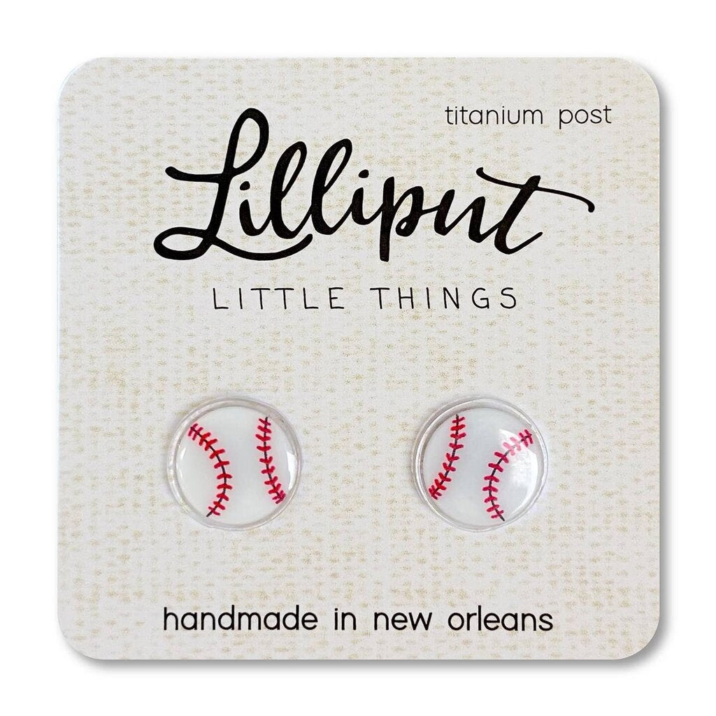 Lilliput- Baseball Earrings