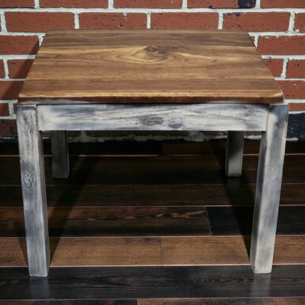 7868 Distressed Oak Side Table ~ FURNITURE