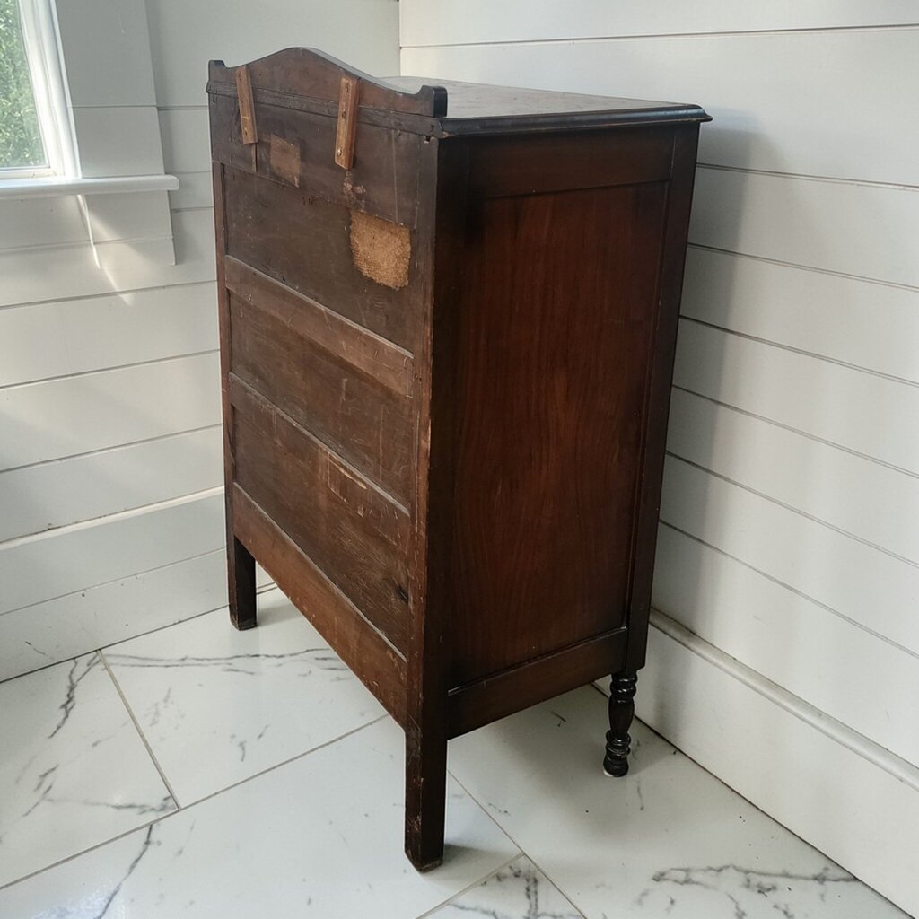 7899 Mid Century Federal Revival Mahogany Tall Boy Dresser