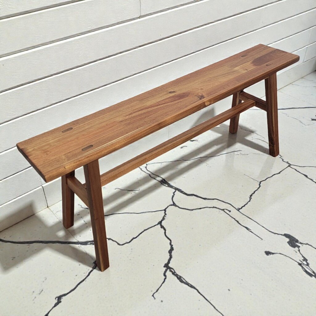7979 Handcrafted Solid Oak Modern #Bench
