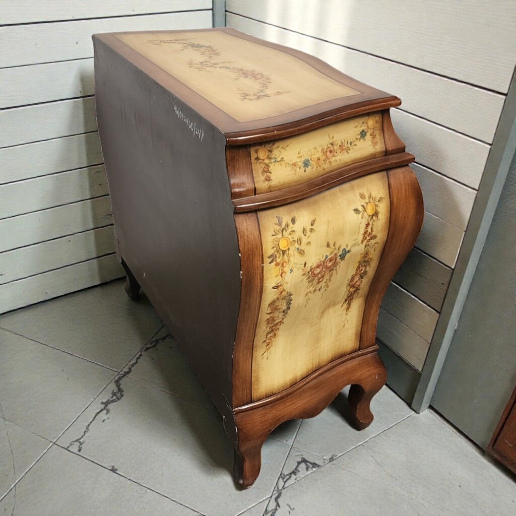 7991 Hand-Painted Floral Bombe #Chest