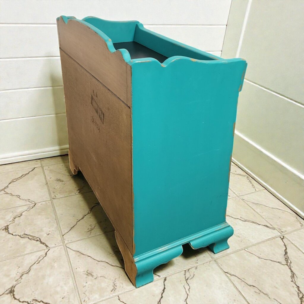 7993 Distressed Teal Painted Dry Sink #Cabinet