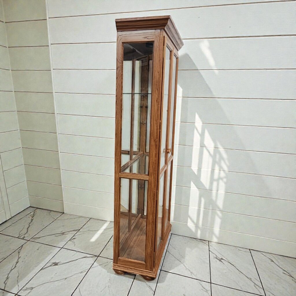 7999 Traditional Oak Two-Door Curio #Cabinet