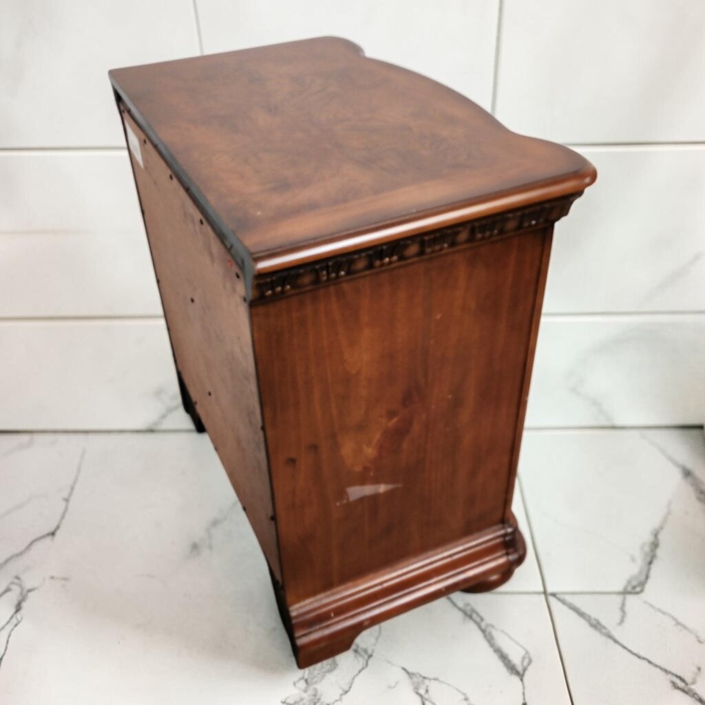 8106 Traditional 3 Drawer #Nightstand with Parquet Inlay