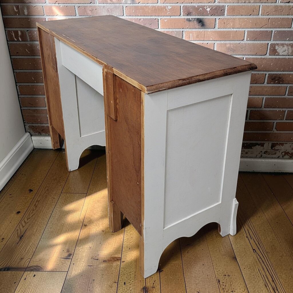 8266 Shabby Chic Painted Kneehole Desk