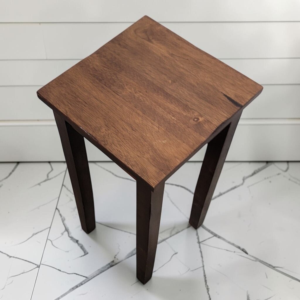 8280 Contemporary Dark-Stained Tapered Leg Plant #Stand