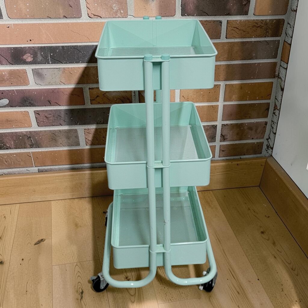 8290 Mint 3 Tier Rolling Cart